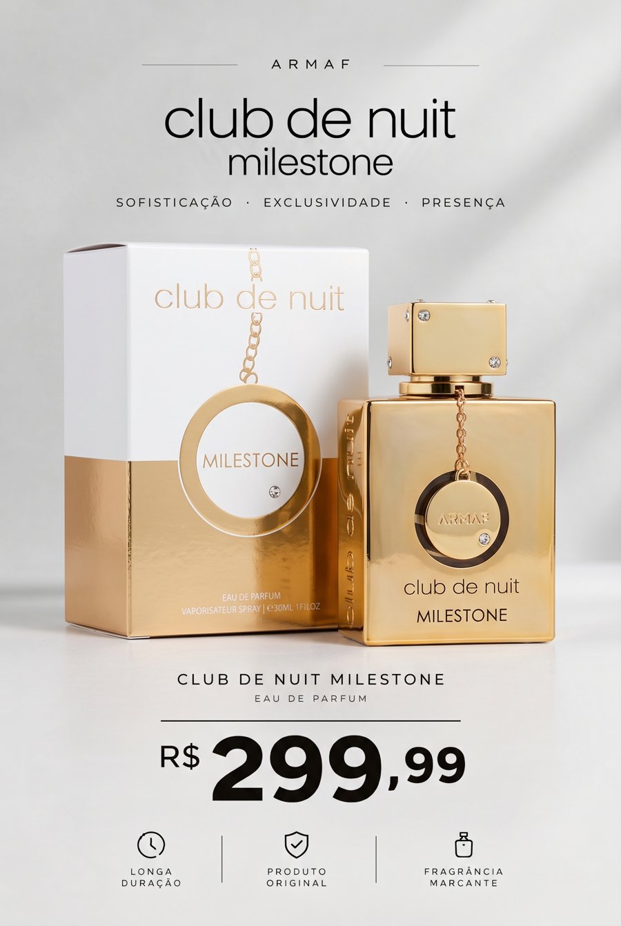 Perfume Club de Nuit Milestone, R$ 299,99