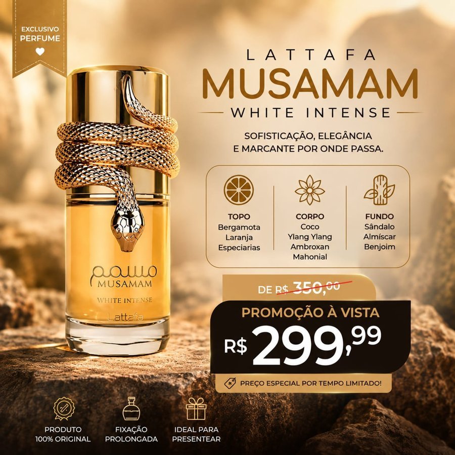 Perfume Musamam White Intense, R$ 299,99